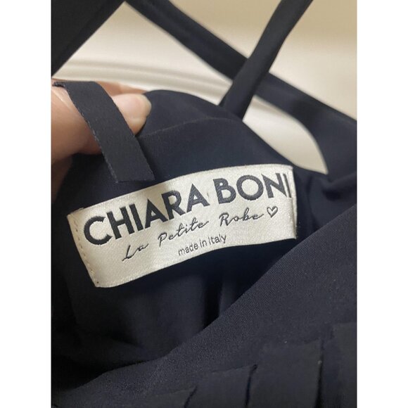 Chiara Boni La Petite Robe Liva Jumpsuit Womens 10 Black Fringe Strappy Italy - Picture 3 of 6